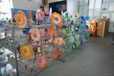 Colorful Glass Plates with Swirls for sale at Dockyard Glassworks Bermuda.jpg