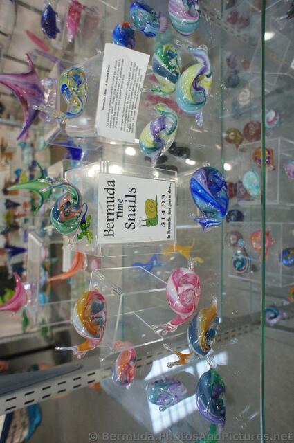 Bermuda Snail Times figurines at Dockyard Glassworks Bermuda.jpg