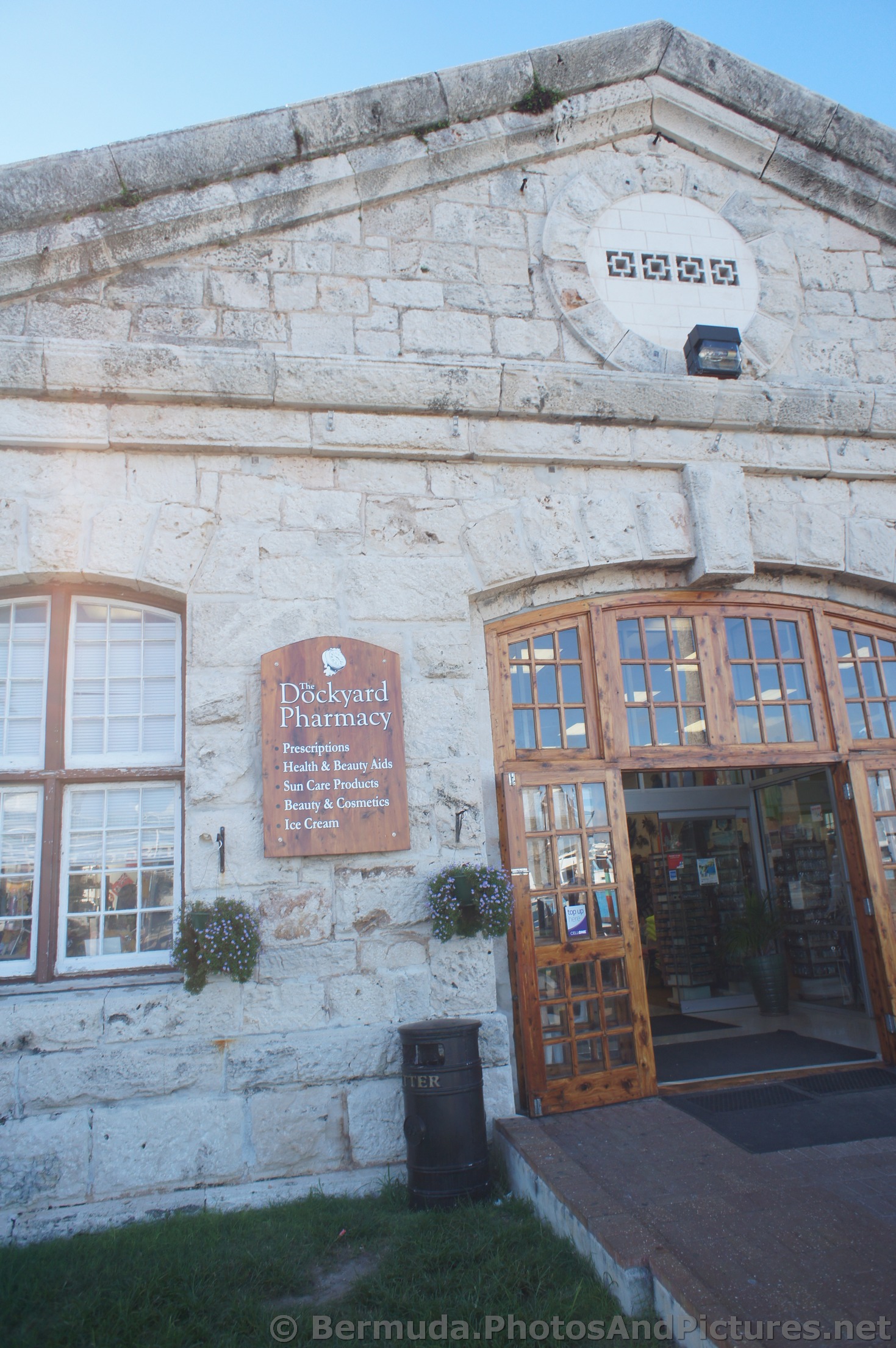 Dockyard Pharmacy entrance area Bermuda Naval Dockyard.jpg