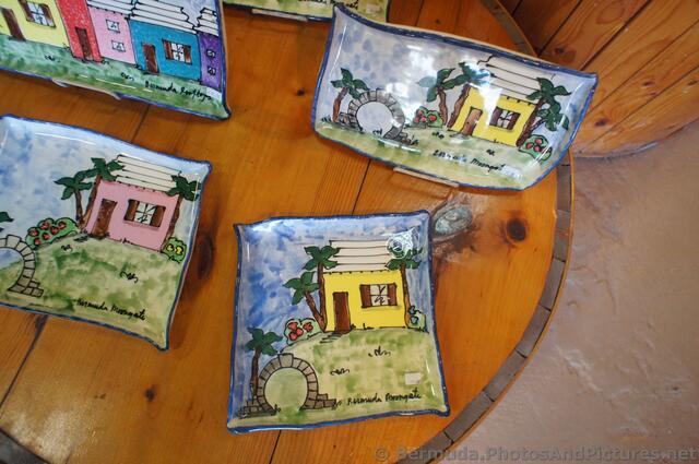 Hand painted plates at Bermuda Clayworks at Naval Dockyard.jpg