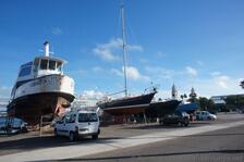 Coralita & Other Sailboats out of water at Bermuda Naval Dockyard.jpg