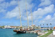 3 masted Schooner ship docked near Cruise Ship in Bermuda.jpg