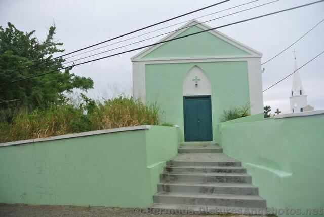 Small building of green St James Church Bermuda.jpg
