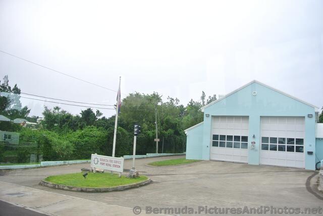 Bermuda Fire Service Port Royal Station light blue firehouse.jpg