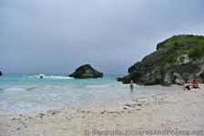 Vacationers in waters at Horseshoe Bay Beach.jpg