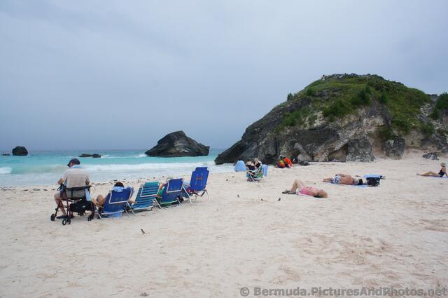 Relaxing in beach chairs at Bermuda Horseshoe Bay Beach.jpg