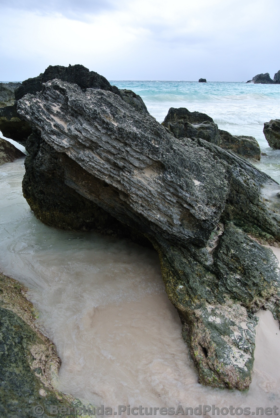 Jagged Black Rock at Horseshoe Bay Beach.jpg
