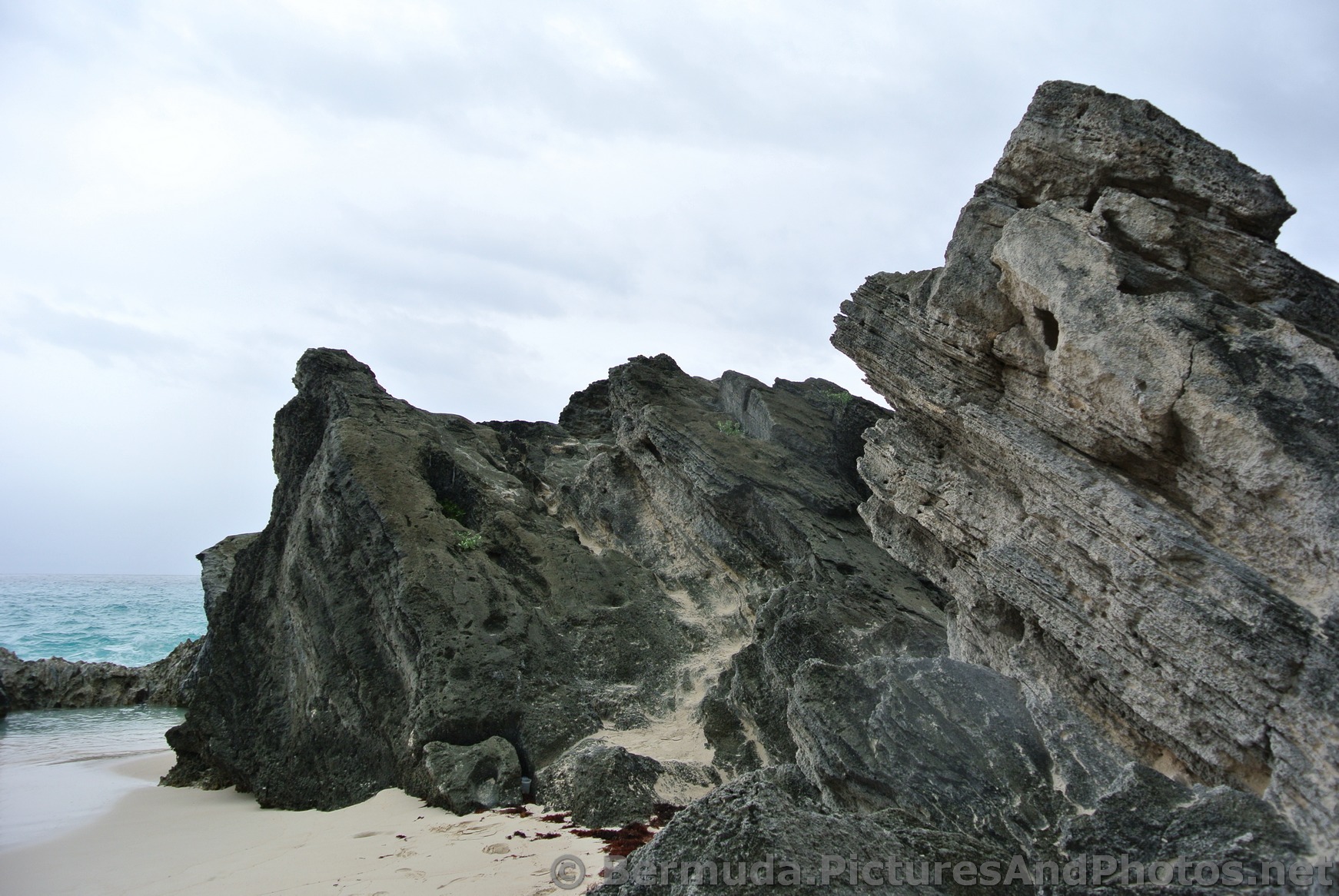 Rock formation at Butts Beach Bermuda.jpg