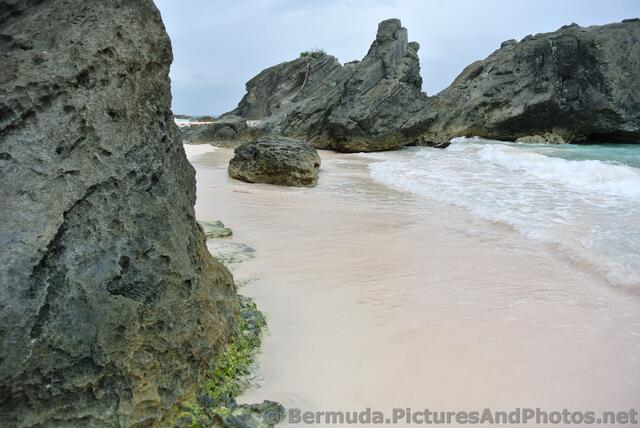 Pink sand of Butts Beach Bermuda at Horseshoe Bay.jpg