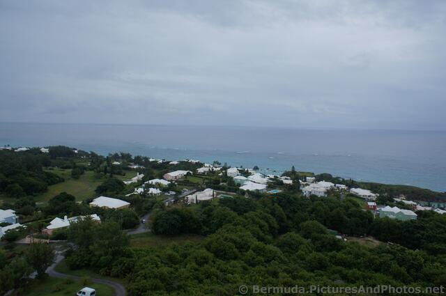 Homes near Sinky Bay Beach seen from Gibbs Hill Lighthouse.jpg