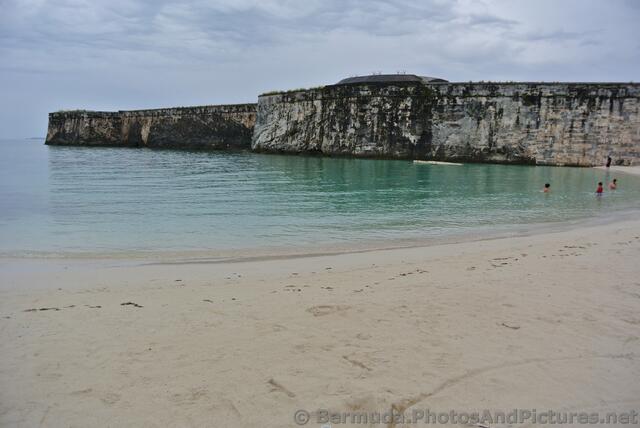 Bermuda Dockyard Fort Walls bordering Snorkel Park Beach.jpg