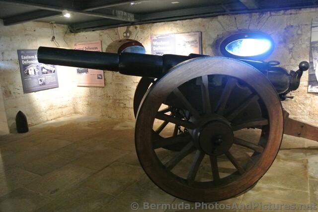 Cannon on Wheels on display inside Commissioner's House Bermuda Maritime Museum.jpg