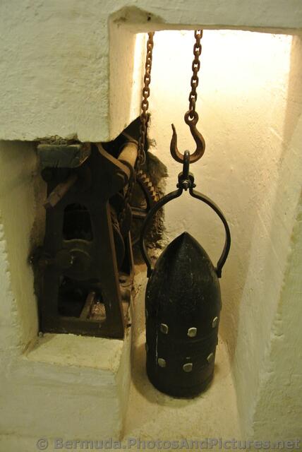 Ammunition Shell Lift inside High Cave Bermuda Maritime Museum.jpg