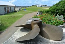 Large ship propeller on dsiplay at grounds of Commsioner's House Bermuda Maritime Museum.jpg