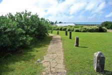 Walking path with markers at Commsioner's House Bermuda Maritime Museum grounds.jpg