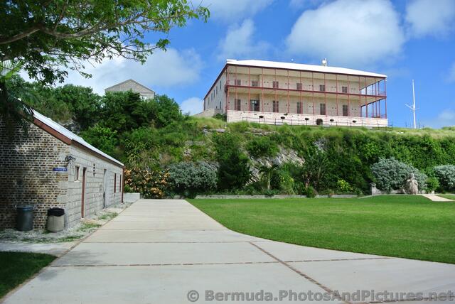 View of Commissioner's House after entering National Museum of Bermuda.jpg