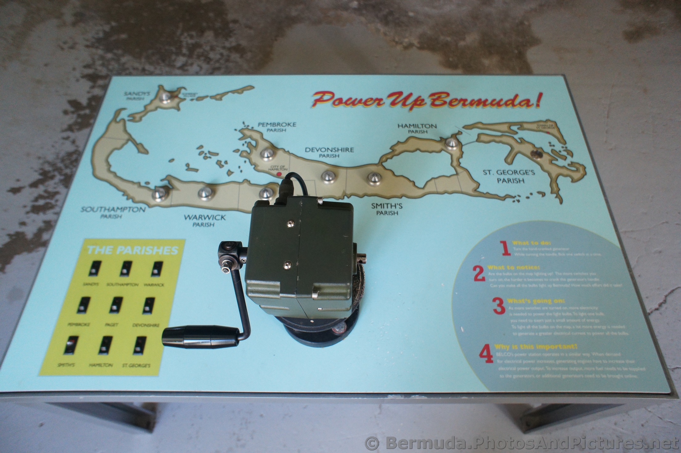 Electrical power districts of Bermuda map National Museum of Bermuda.jpg