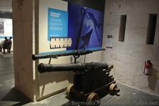 Shipwrecked cannon on display at Queen's Exhibition Hall of National Museum of Bermuda.jpg