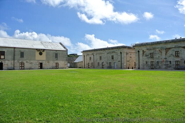 Grassy courtyard looking towards dolphin area of National Museum of Bermuda.jpg