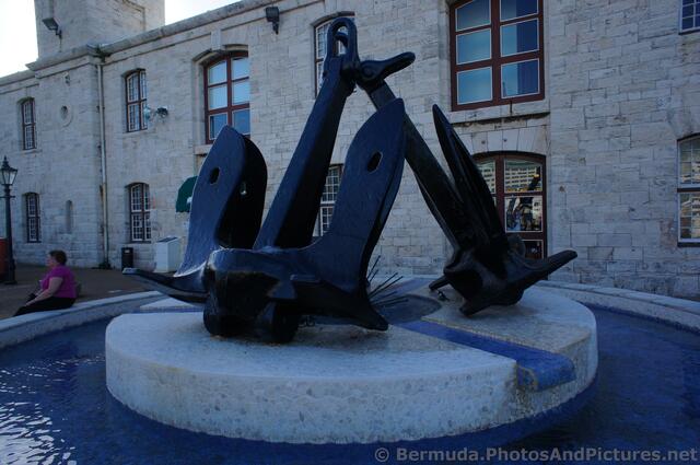 Clocktower Mall Anchor Fountain in Bermuda.jpg