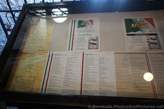 Menu for Cafe Amici Restaurant inside Clocktower Mall Bermuda.jpg